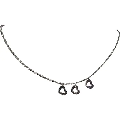 Серебряное колье Qvaliz Сердечки. 90801366