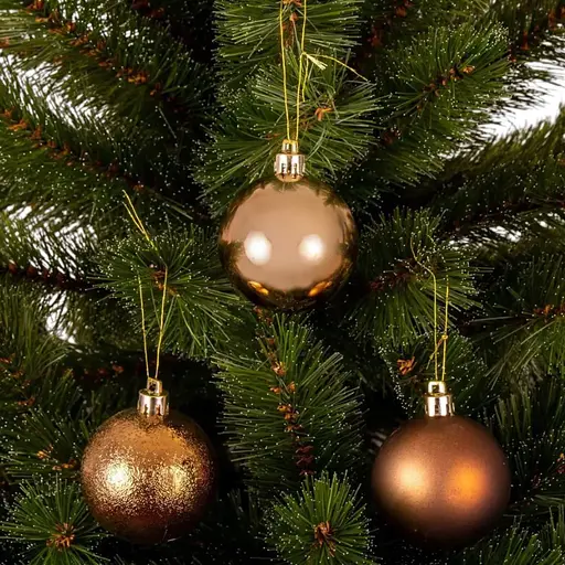 Набір ялинкових куль Mica Decorations шоколад 6 см 27 шт. (1181974) - фото 2