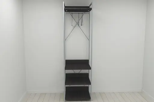 Шафа Гардероб Уні секція 3 серії Конект Ferrum-decor 220x60x50см Сірий метал ДСП Венге Магія 32 мм (FRD-104528) - фото 3