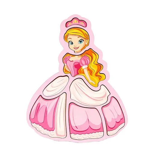 Дитячий пазл-вкладиш "Принцеса" PuzzleOK Puz-22968, 8 елементів - фото 1