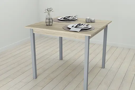 Стіл кухонний Ferrum-decor Дієго 75x80x80 Сірий ДСП Сонома 16мм (FRD-106306)