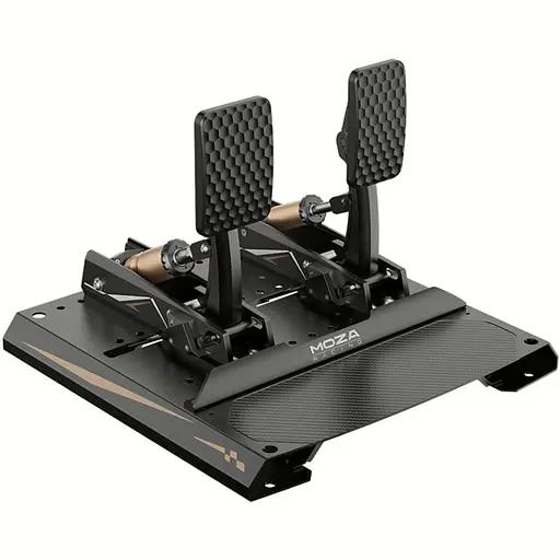 Комплект педалей MOZA CRP2 USB тензодатчик 200 кг карбонова підставка чорний - фото 5