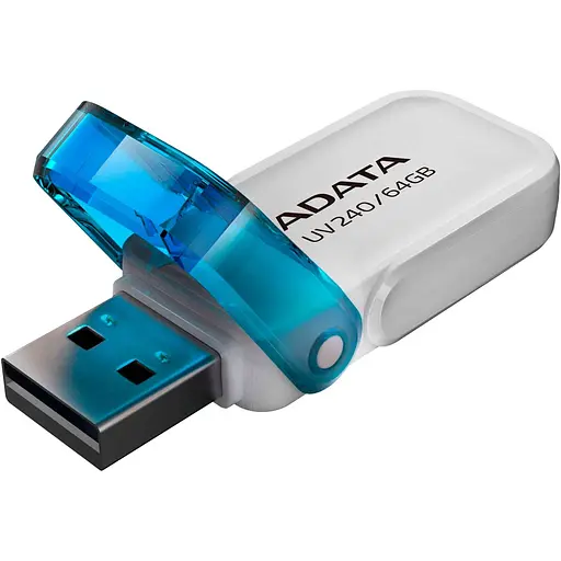 Флеш-накопичувач Adata Flash 64Gb USB 2.0 AUV 240 White (AUV240-64G-RWH) - фото 1