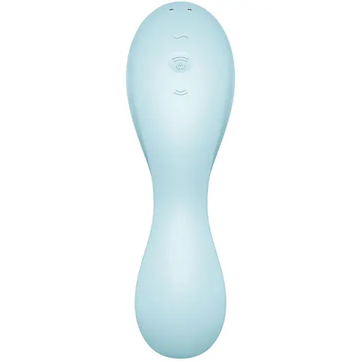 Вакуумний стимулятор клітора з вібрацією Satisfyer Curvy Trinity 5+ блакитний
