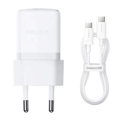 МЗП Baseus Palm Fast Charger 30W (1USB-C) + кабель Type-C to Type-C (P10111605113-01) Moon White