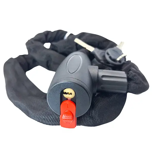 Велосипедний замок West Biking YP0705042 6 x 1200 мм ланцюговий під ключ чорний (G0001989) - фото 2