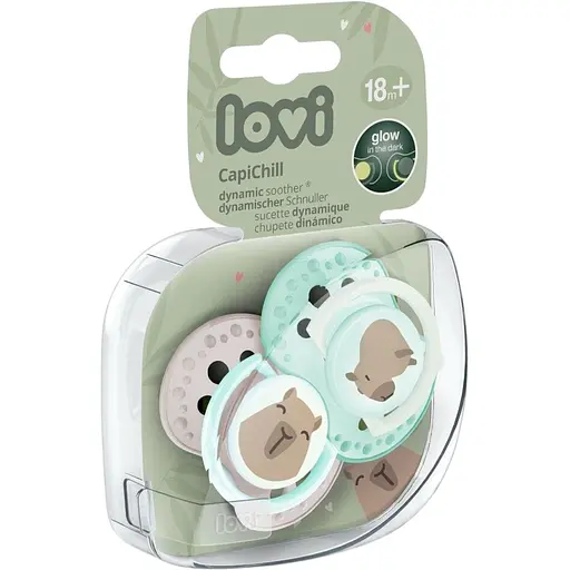 Пустышка силиконовая динамическая LOVI CapiChill 18+ месяцев 2 шт. голубая (22/934boy) - фото 4