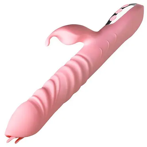 Вибратор с подогревом силиконовый для женщин Pretty Love Tomas 25 см розовый