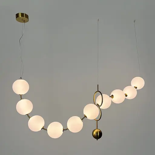 Светодиодный светильник PEARLIES на 10 белых шаров длиной 195 см Line F | Ст. MBJ9-1950 (D150-10) - фото 4