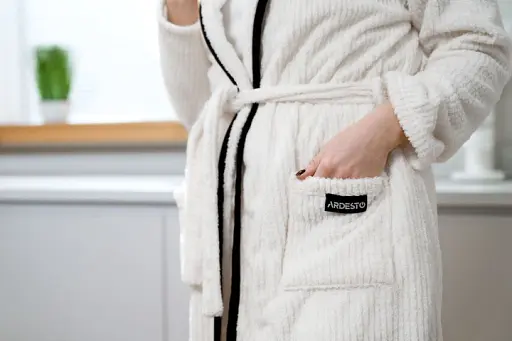 Женский халат Ardesto Stripe размер L/XL белый (ART2120LSL) - фото 7