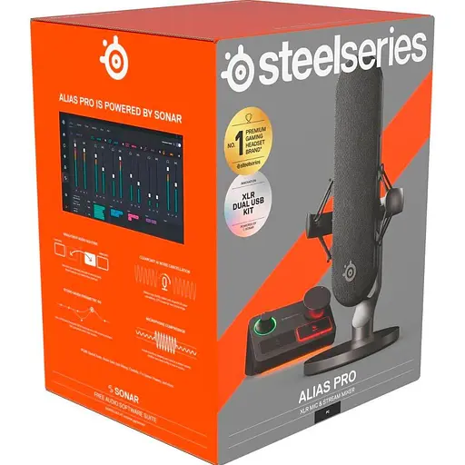 Мікрофон SteelSeries Alias Pro RGB XLR Black (61597) - фото 6