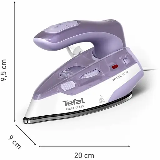 Утюг Tefal First Class дорожный 1000 Вт бело-фиолетовый (DB1612E0) - фото 4
