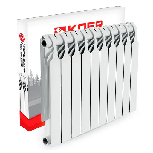 Радіатор секційний KOER-80 Bimetal-500 Smart / Ціна за 1 секцію RAD330, Білий - фото 1