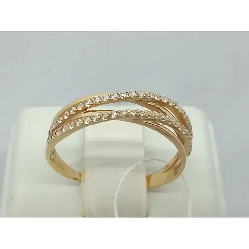 Золотое кольцо Империя золота с фианитами. КВ1168И 17,5 - фото 4