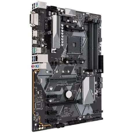 Материнская плата Asus Prime AM4 (B450) B450-PLUS, B450, 4xDDR4, CrossFire, Int.Video(CPU), 6xSATA3, 1xM.2, 1xPCI-E 16x 3.0, 1xPCI-E 16x 2. ALC887-VD2, RTL8111H, 6xUSB3.1/8xUSB2.0, DVI-D/HDMI, ATX - фото 3
