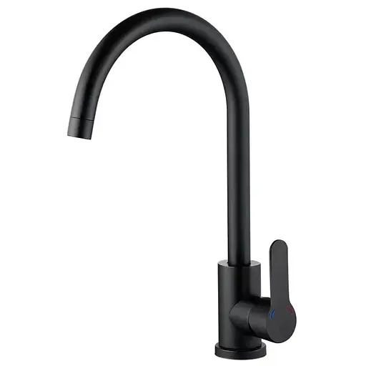 Змішувач для кухні Zerix DAX-011 Black ZX4817 Чорний матовий - фото 1