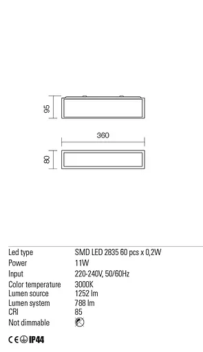 Бра Redo EGO AP LED 12W 3000K CH (5.1.2) 01-1234 - фото 3