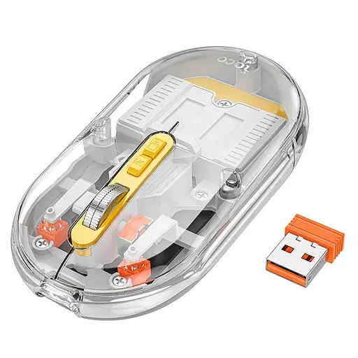 Мишка Hoco General dual-mode silent wireless mouse GM35 (battery version) |2.4G+BT, 800-1200-1600DPI - фото 1