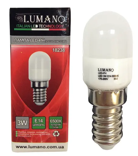 Лампа LED для холодильника 3W E14 6500К 270lm(56.4х22mm) TM LUMANO - фото 1