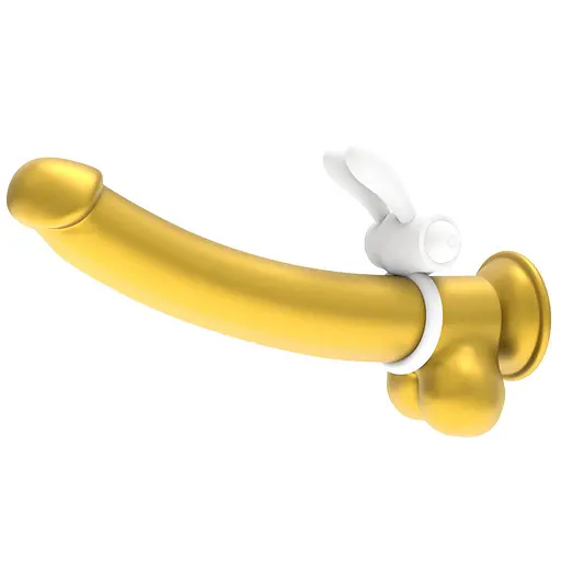 Эрекционное кольцо с вибрацией Lovetoy Power Clit 7.5 см белый - фото 6