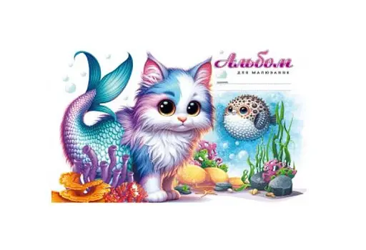 Альбом для рисования А4, 24 листа, 100 г/м², на скобе, дизайн 24124-24127