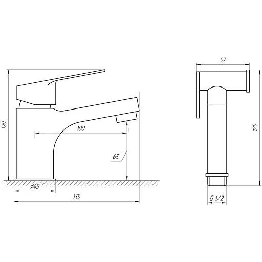 Змішувач для умивальника Topaz Capri TCA-15206-H43 гігієнічний зі стоп-лійкою вбудований клапан D35, Хром - фото 7