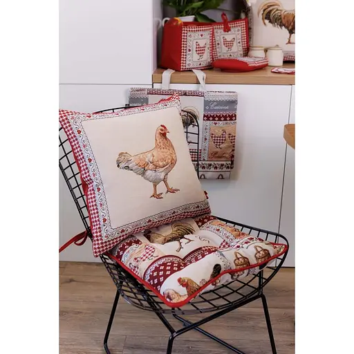 Подушка гобеленова Прованс Добробут Курочка 45х45 см (44440) - фото 4