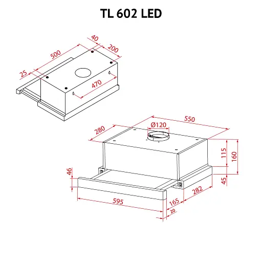 Вытяжка телескопическая PERFELLI TL 602 WH LED - фото 12