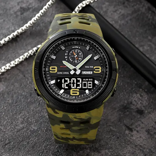 Наручные часы мужские 1655CMGNBK Camo Green-Black Skmei acs0030648 - фото 4