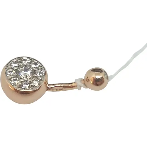 Срібна сережка для пірсингу пупка Silvex 925. ПР3Ф/019