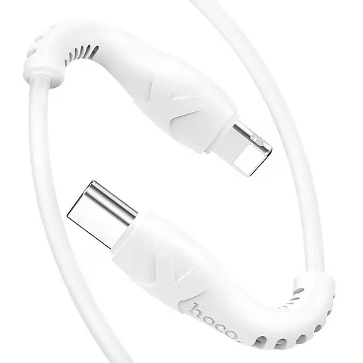 Кабель PD Hoco X55 Trendy PD for Lightning-to-USB-C 20W/3A/1 м. white - фото 1