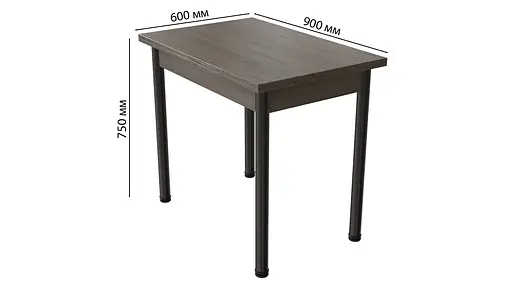 Розкладний обідній стіл трансформер Берта Ferrum-decor 750x1200x900 Чорний метал ДСП Дуб Сонома Трюфель 16 мм (FRD-105175) - фото 6