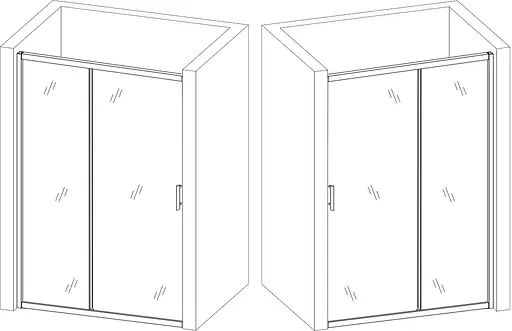 Душевые двери Bravo Tormes 140FS 2 уп., универсальные, матовый, хром матовый - фото 8