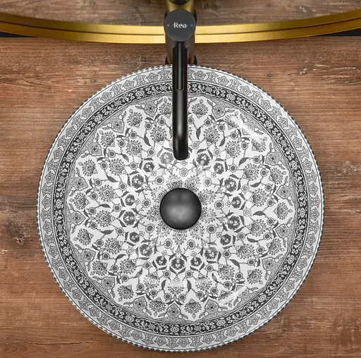 Умивальник Rea Arte накладний dark grey REA-U8002, Сірий - фото 2