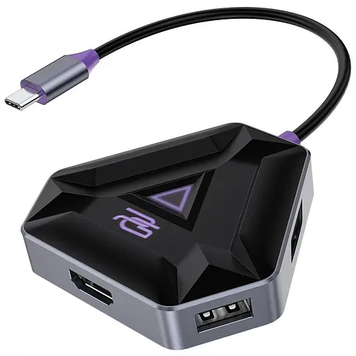 USB-хаб Type-C-хаб Proove Gaming Spectre (2*USB3.0 + Type-C + PD100W + HDMI) темно-серый (HBPG10221205) - фото 1