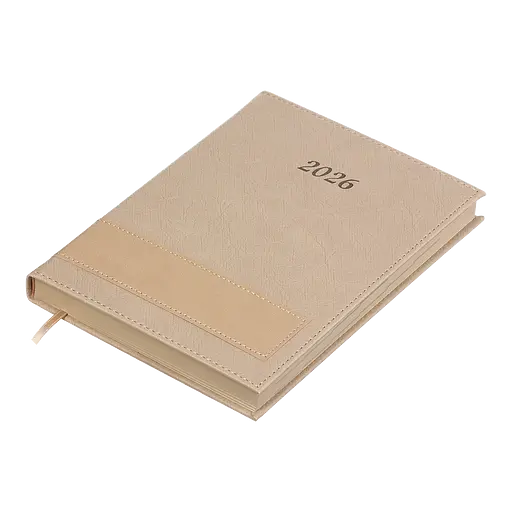 Ежедневник датированный Buromax Prestige 2026 A5 искусственная кожа бежевый (BM.21147-28) - фото 3