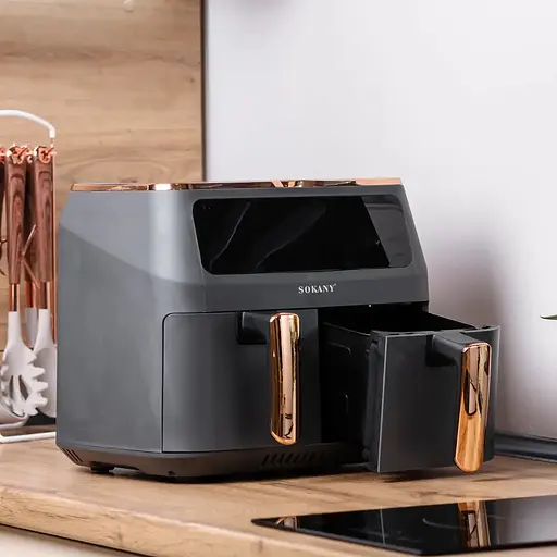 Аерофритюрниця безмасляна Sokany SK-ZG-803 8л електрична з сенсорним керуванням, таймер 2800Вт - фото 7