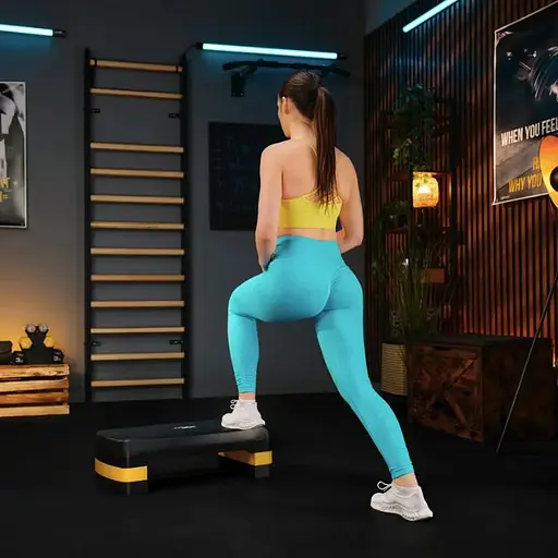 Степ платформа Trex Sport TX-030AS 3 рівнева чорно-жовта - фото 3