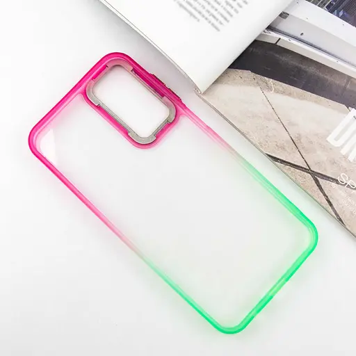 Чохол TPU+PC Fresh sip series для Samsung Galaxy A24 4G Салатовий / Рожевий - фото 3