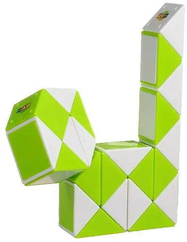 Змейка Рубика бело-зелёная в коробке (Smart Cube Snake White and Green in box) (SCT404) - фото 4