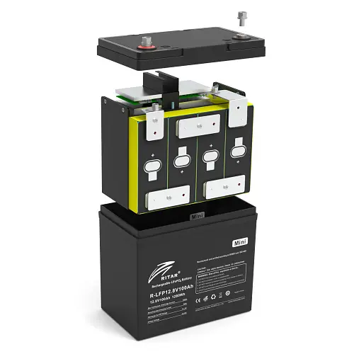 Акумулятор Ritar LiFePO4 12,8V 100Ah mini, 1280Wh BMS50@4S - фото 2
