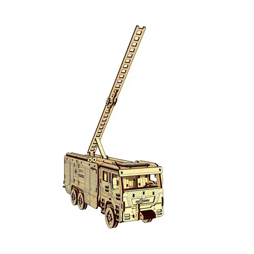 Деревянный конструктор "Пожарное Авто" Pazly UPZ-008 206 деталей - фото 6