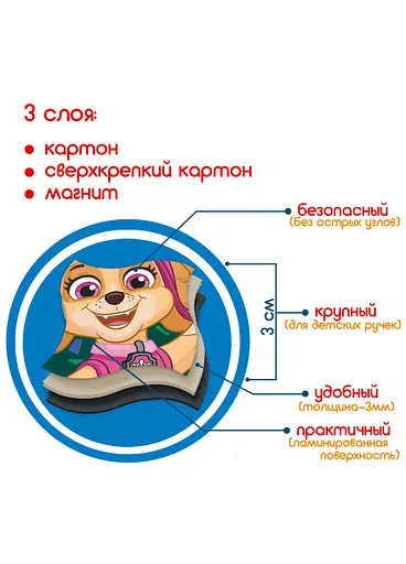 Детский набор магнитов Щенячий патруль "Мчимся на помощь" Magdum ML4034-33 - фото 3