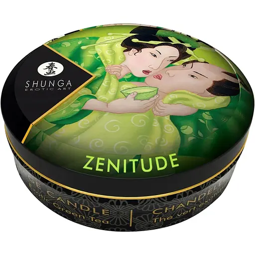 Масажна свічка Shunga Massage Candle зелений чай, 30 мл - фото 2