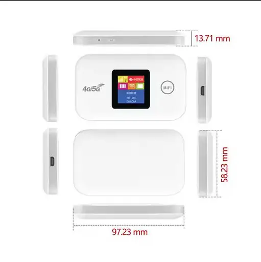 Портативний Wi-Fi модем з екраном Mobile Router PH319-E LCD 2.4G, 4G роутер White (17963) - фото 8
