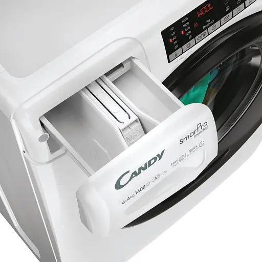 Стирально-сушильная машина Candy фронтальная 6(4) кг 1400 A 45.4 см дисплей пара инвертор белый - фото 8