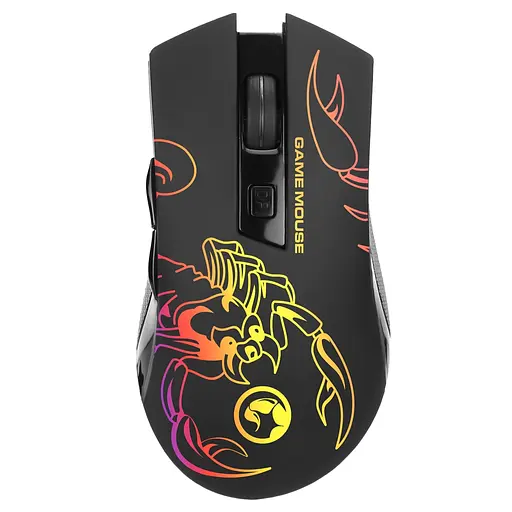 Мишка Marvo M209 LED USB Black (M209) - фото 2