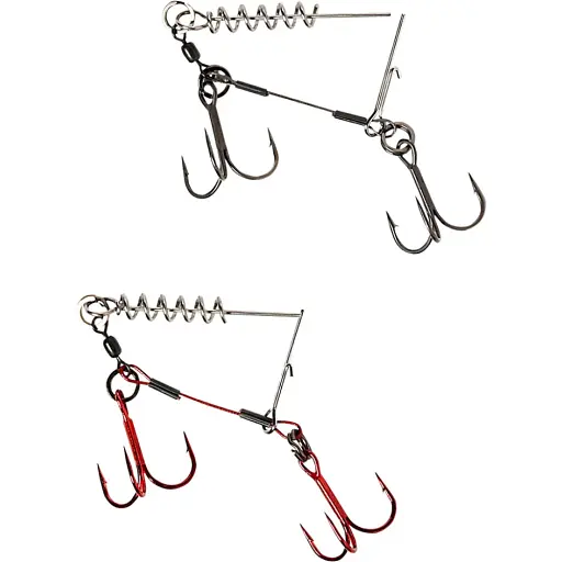 Оснастка Savage Gear Carbon49 Corkscrew Stinger 2x#3/0 31kg (2 шт/уп.) - фото 1