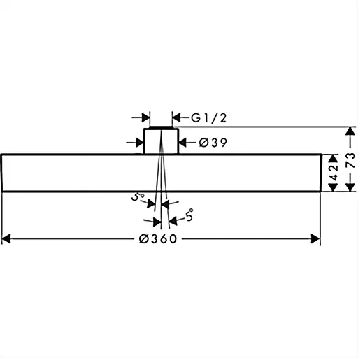 Верхний душ Hansgrohe Rainfinity 360 1jet Black Matt 26231670, Черный матовый - фото 2