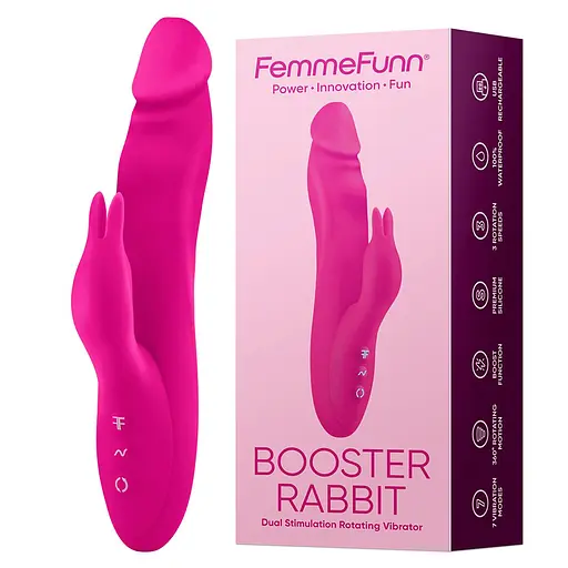 Вібратор-кролик Dream Toys Booster Rabbit 21.6 см (рожевий) - фото 12